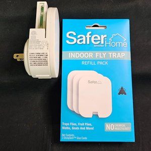 Indoor Plug-In Fly Trap for Flies, Fruit Flies, Moths, Gnats, Safer Home SH502 N